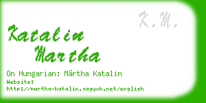 katalin martha business card