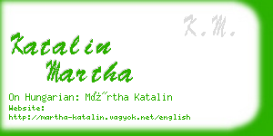 katalin martha business card